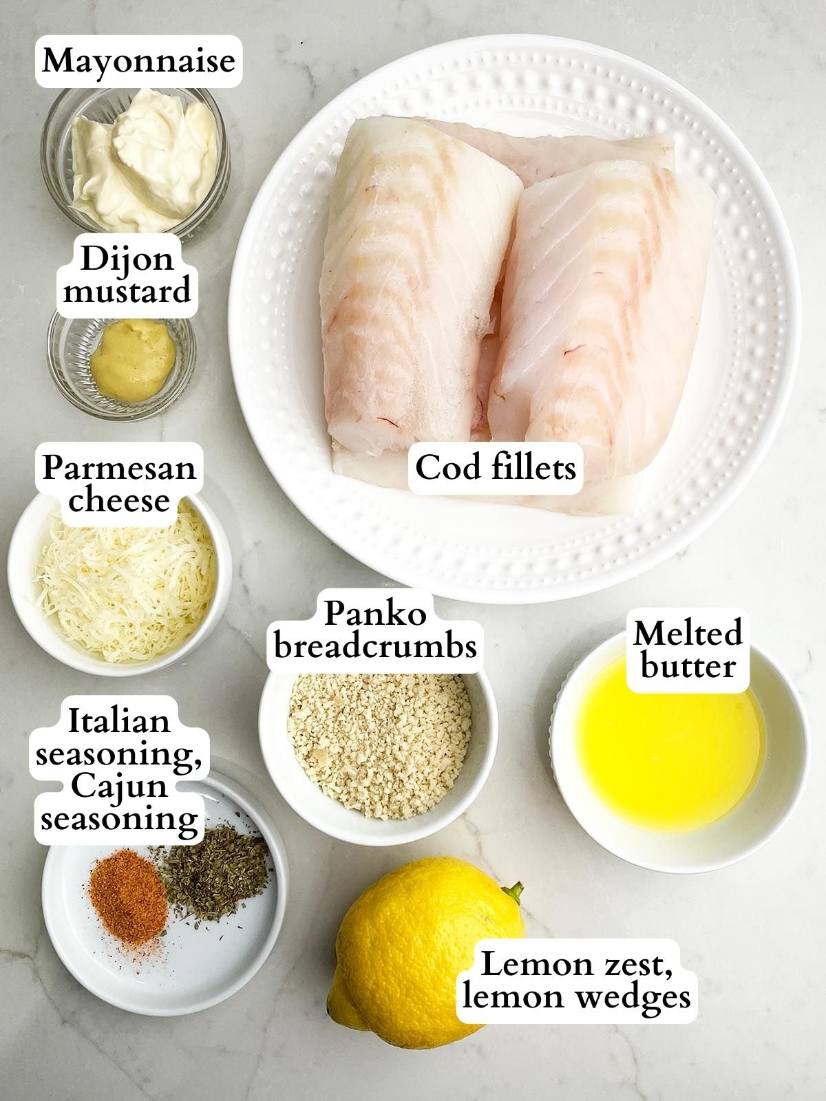 Parmesan panko cod ingredients