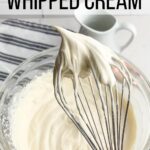 caramel whipped cream on a whisk