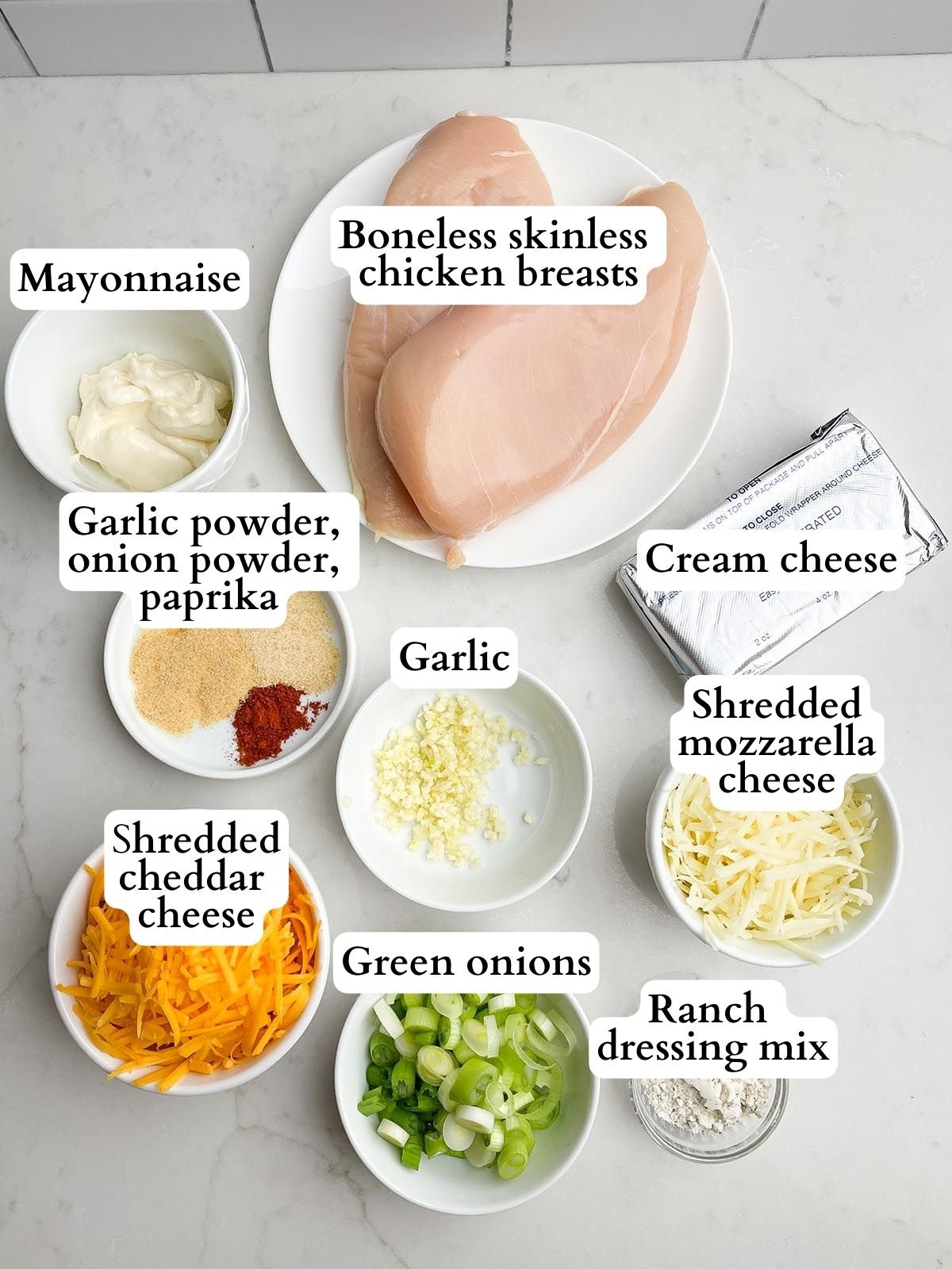 easy cheesy chicken bake ingredients.