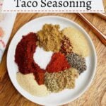 chicken taco seasoning on a white plate