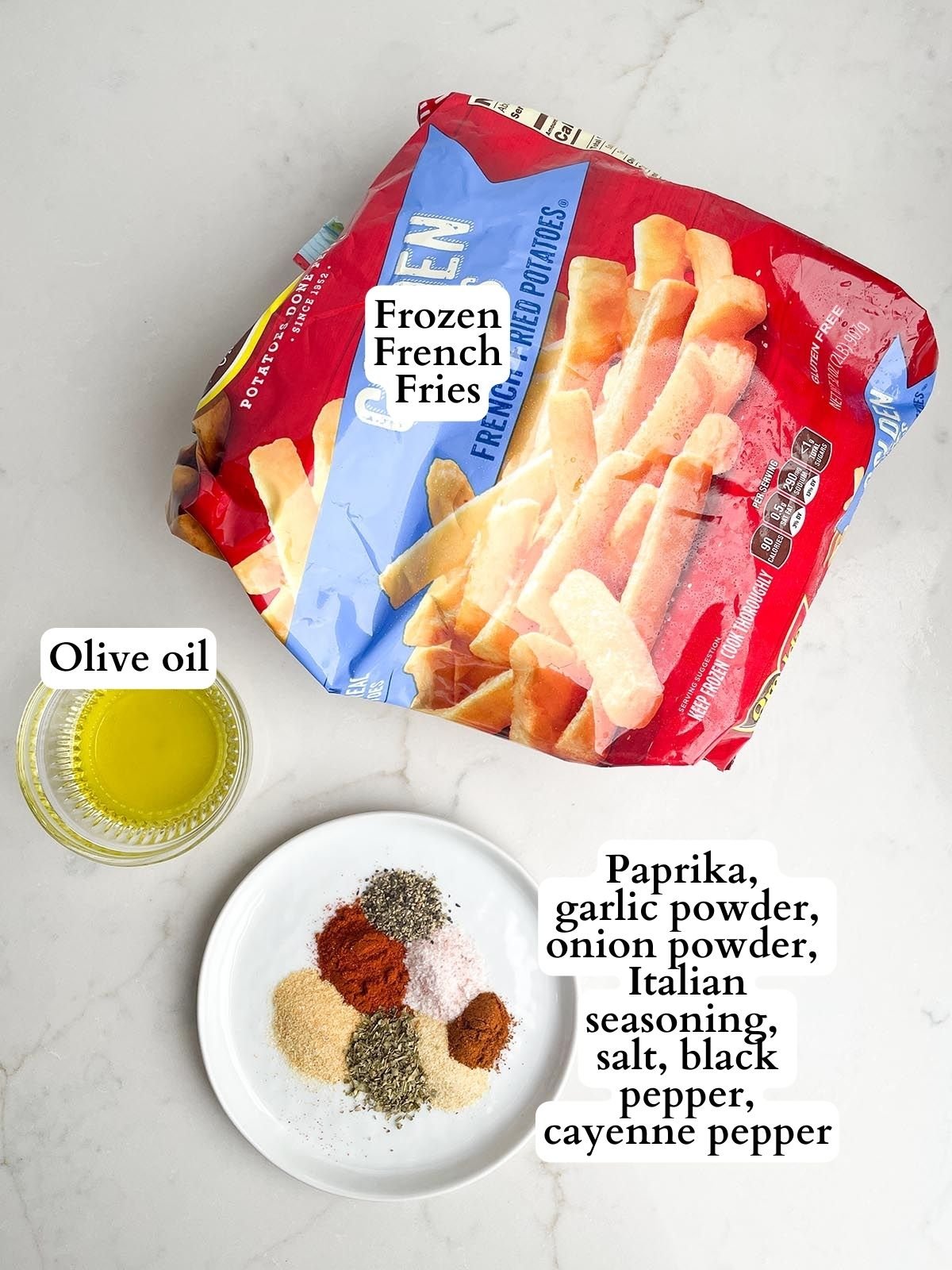 frozen seasoned fries ingredients