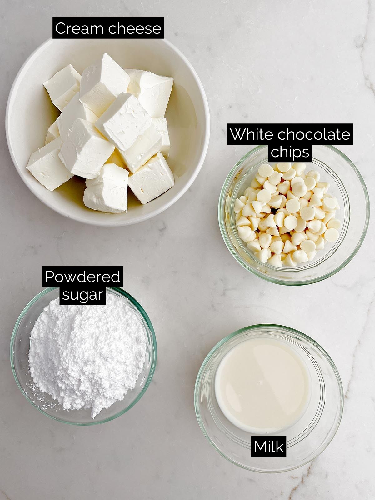 white chocolate cream cheese frosting ingredients