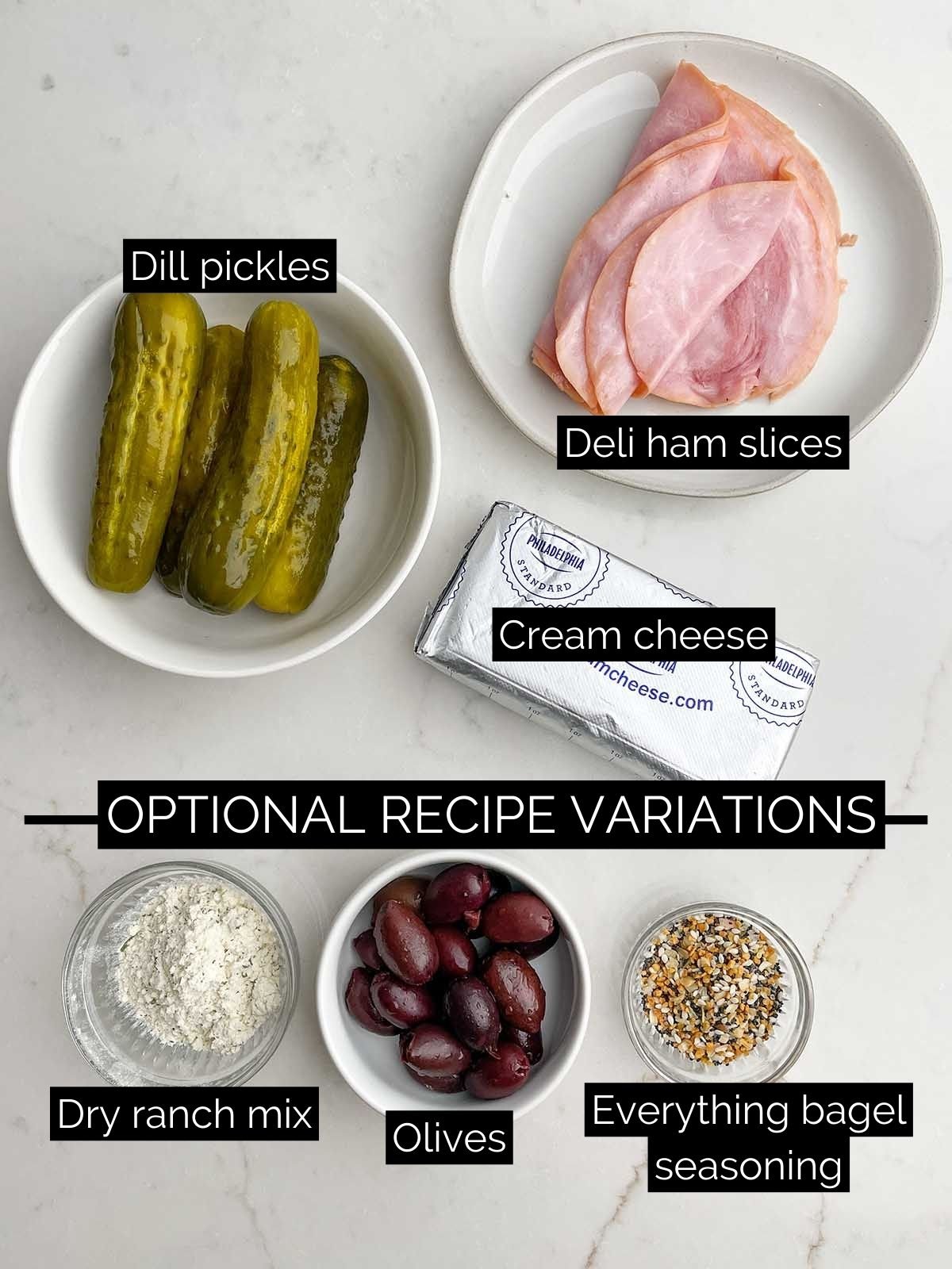 ham pickle roll up ingredients