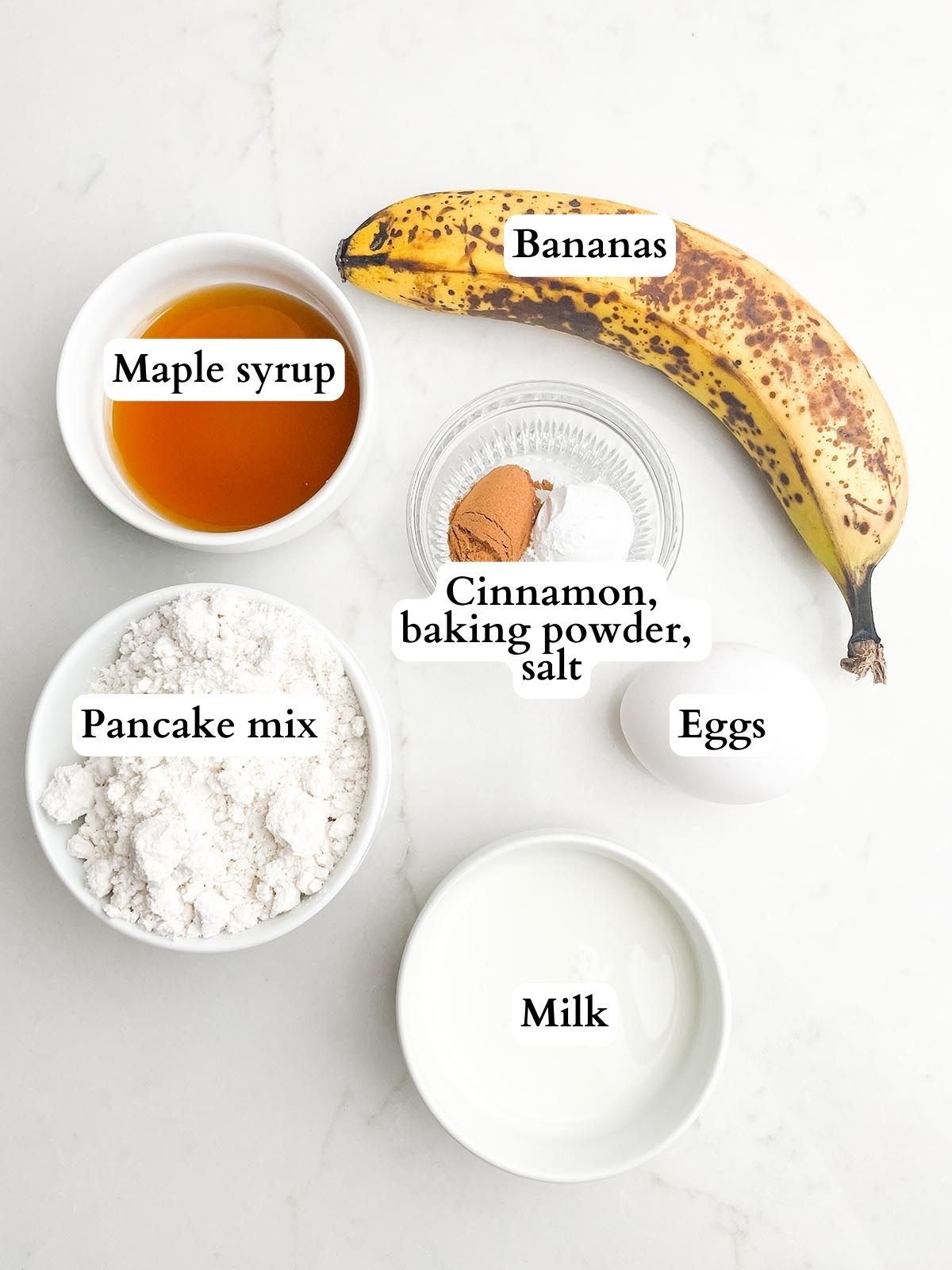 banana pancake ingredients.