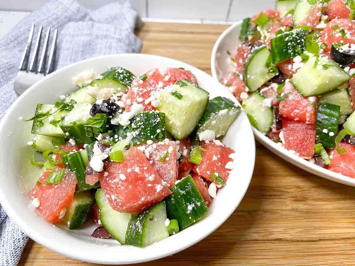 Watermelon Cucumber Salad with Feta