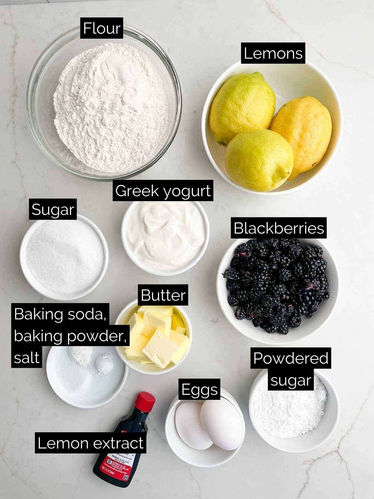 lemon blackberry bread ingredients