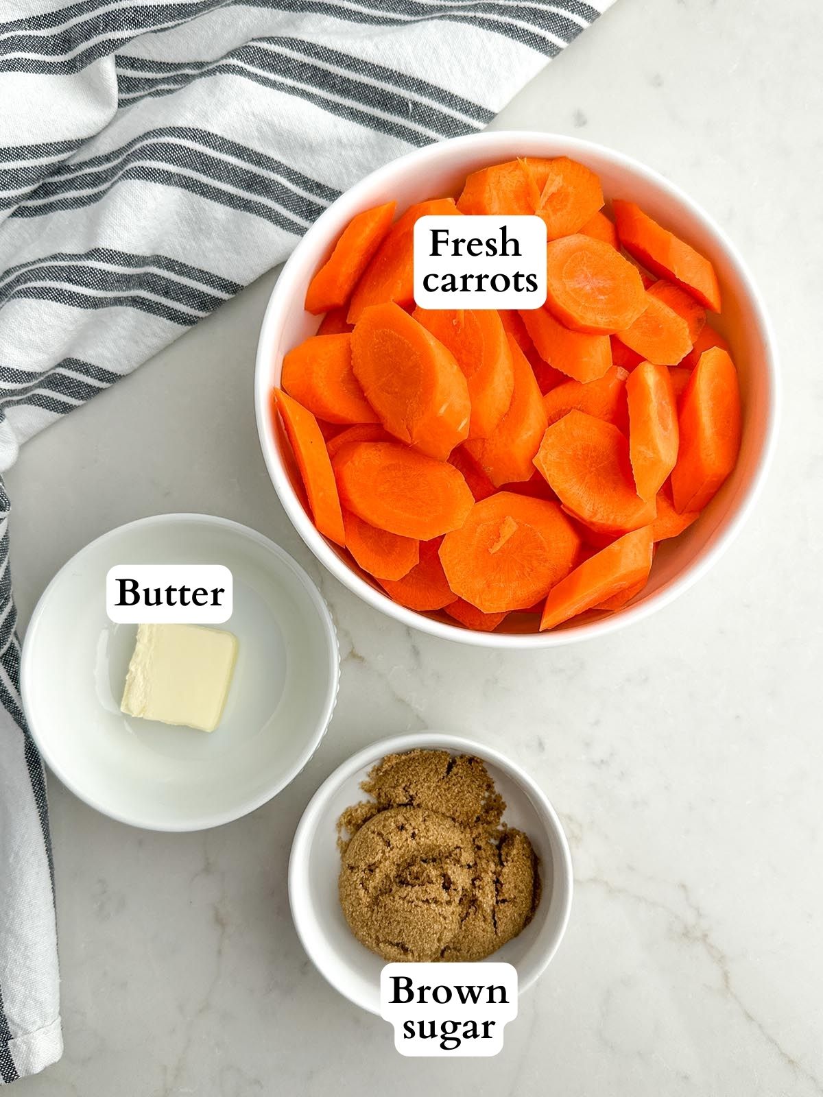 microwave steamed carrots ingredients.