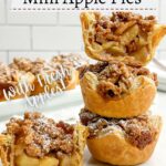 stack of mini puff pastry apple pies