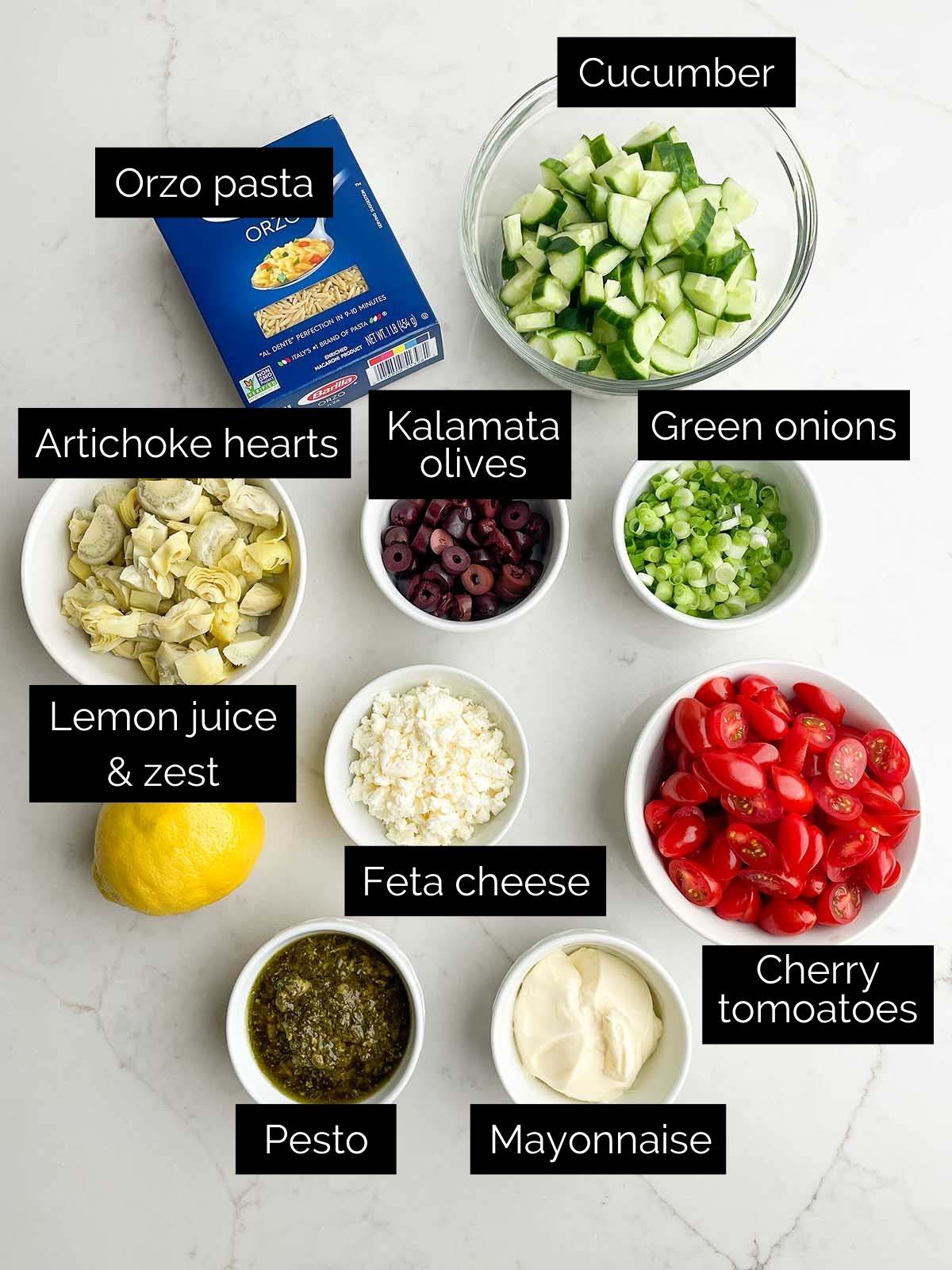 orzo pesto salad ingredients