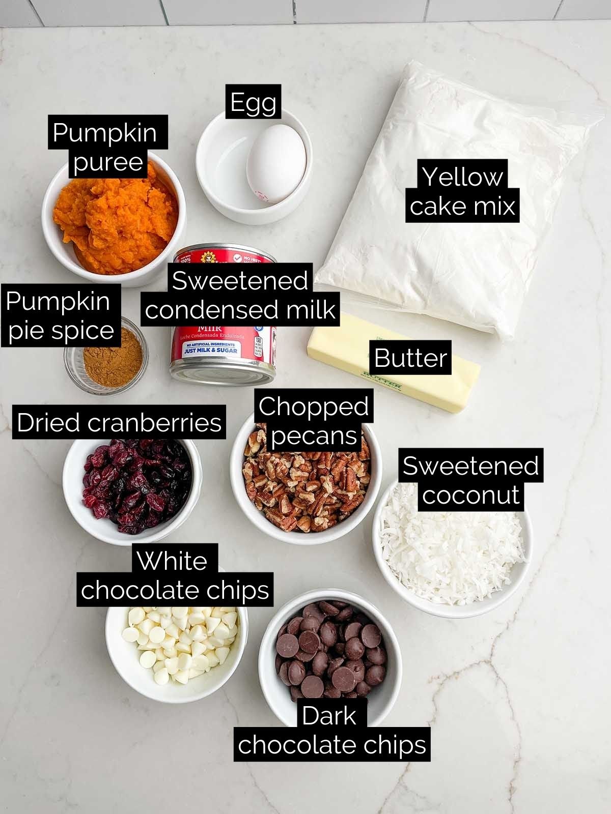 pumpkin yellow cake mix recipe ingredients.