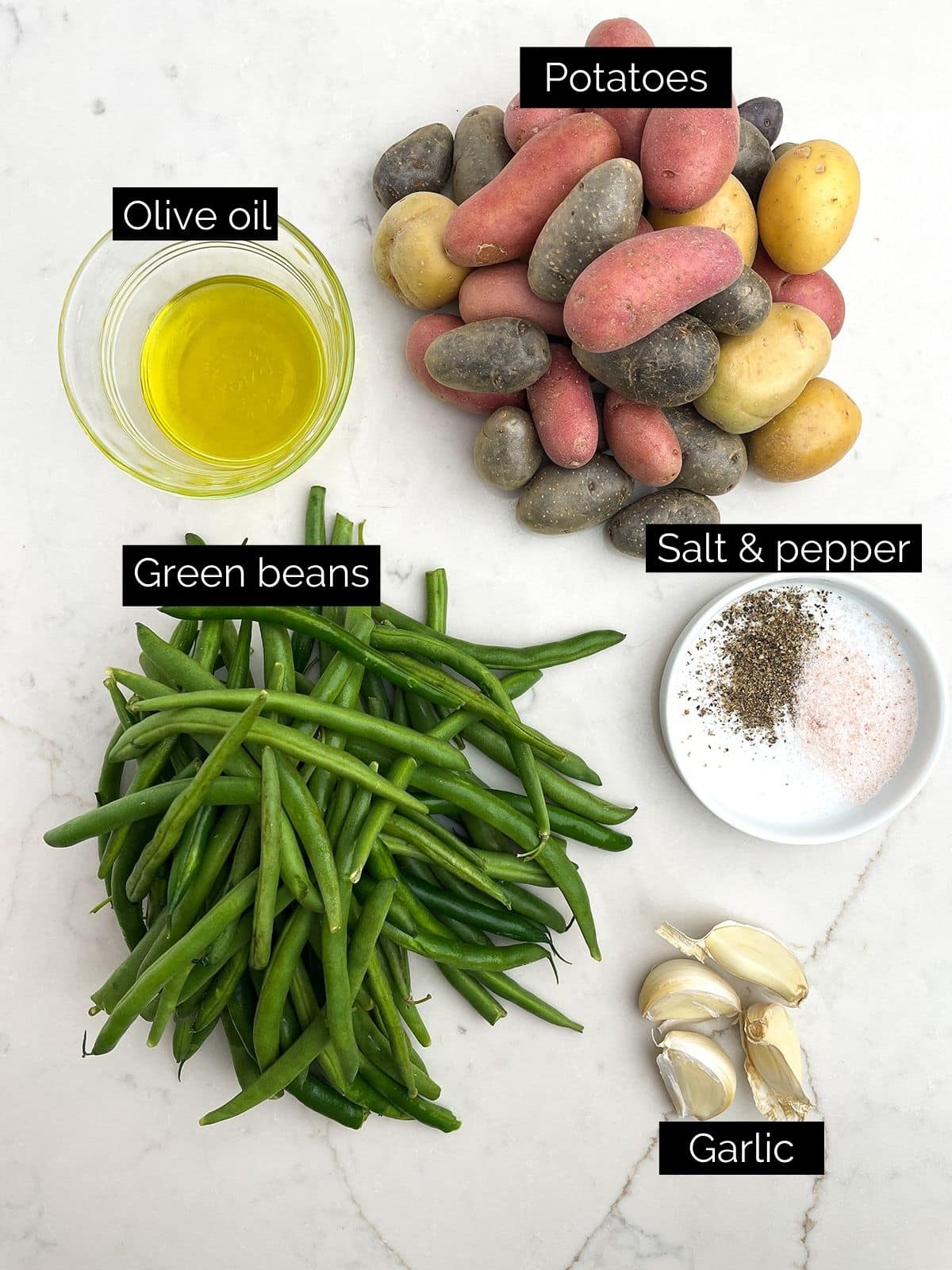 roasted potatoes and green beans ingredients