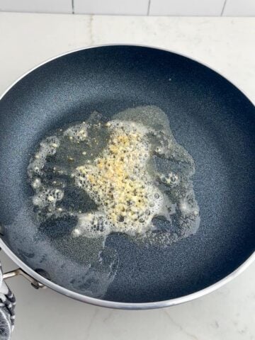 garlic and butter in a nonstick skillet. 