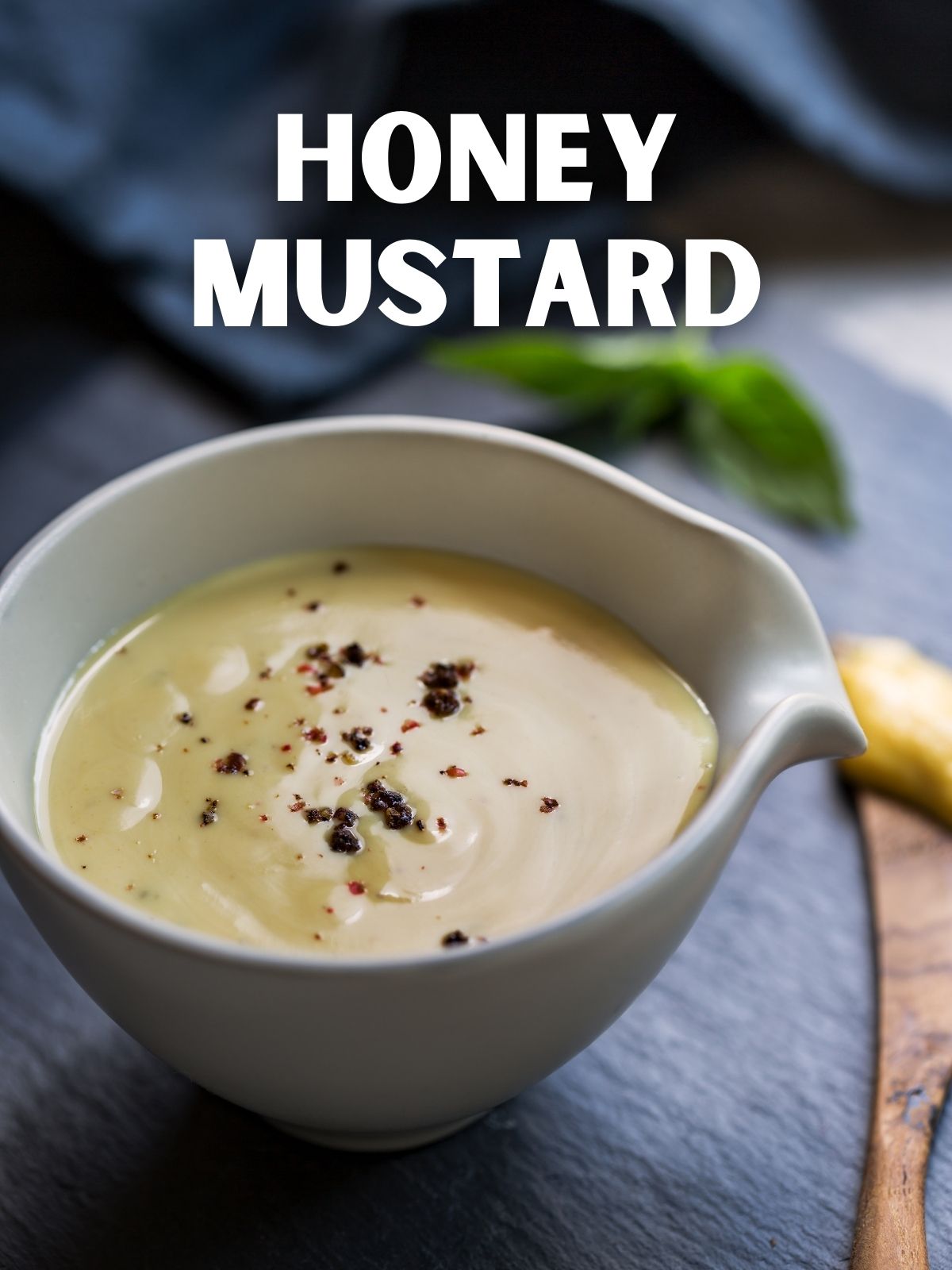 white bowl with honey mustard