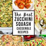 collage of zucchini casseroles
